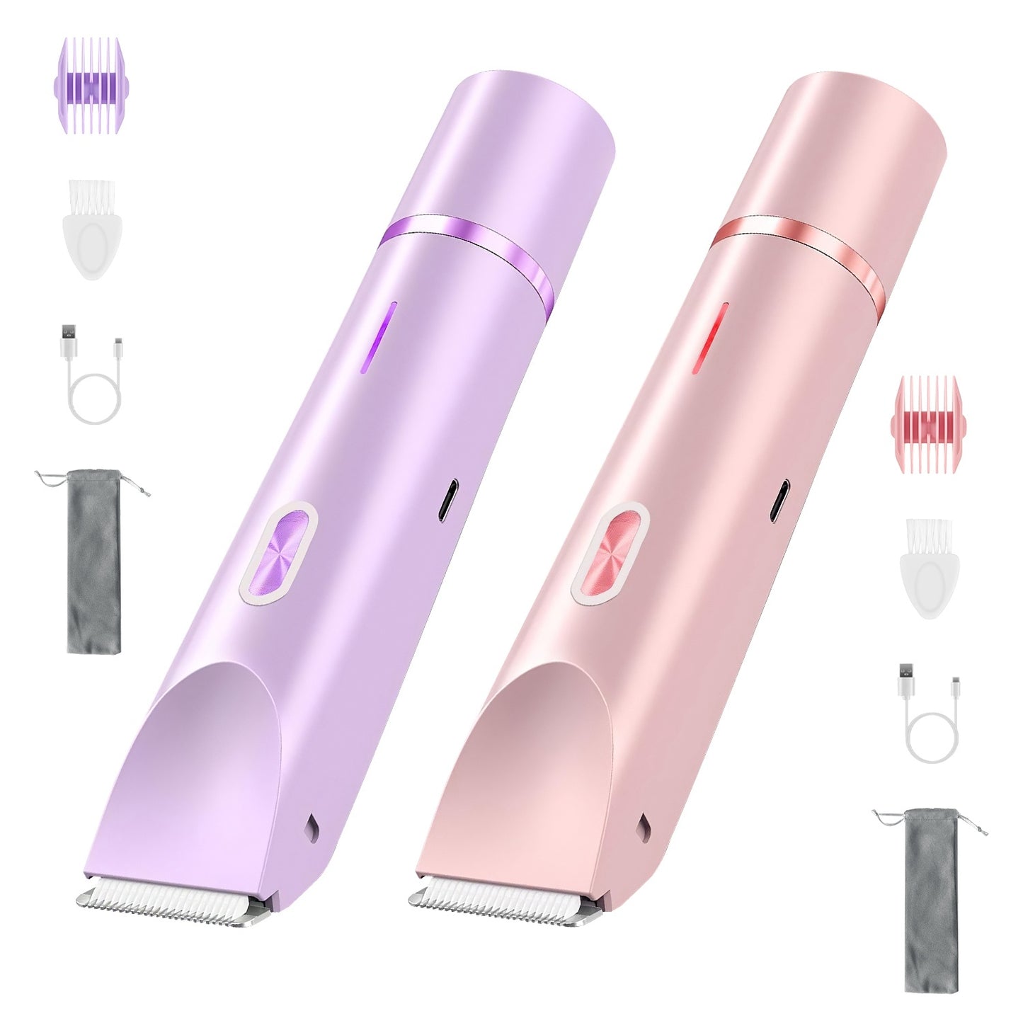 2-in-1 Women’s Waterproof Bikini & Body Trimmer – Dual Head, Cordless, Wet & Dry Use