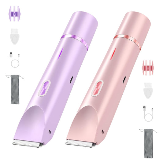 2-in-1 Women’s Waterproof Bikini & Body Trimmer – Dual Head, Cordless, Wet & Dry Use